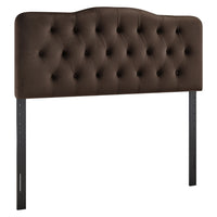 Modway Annabel Stain-Resistant Performance Velvet Full Headboard - Chocolate Brown-Stain-Resistant Performance Velvet
