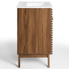 Modway Render 24" Bathroom Vanity - Walnut/White-Dual Soft-Close Doors