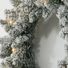 HOMCOM 24" Pre-Lit Christmas Wreath with Pine Cones and Berries - Green-No assembly required