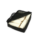 TUCCI Italy 3-Piece Travel Packing Cube Set - Black-Breathable Mesh Top - visibility, ventilation, easy item identification