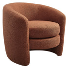 Modway Affinity Upholstered Boucle Fabric Curved Back Armchair - Rust-Boucle Fabric Upholstery
