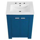 Modway Maybelle 24" Bathroom Vanity - Navy/White-Ceramic Sink Basin