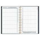 Cambridge 2027 Small Weekly/ Monthly Planner - 8-½" H x 6" W - Denim Blooms - Bilingual-Easel stand design for desktop display