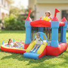Qaba Bouncy Castle for Kids with Slide, Pool/Ball Pit, Basketball Hoop-Safe, soft, and stable design prevents falls while kids play together