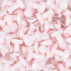 JAM Paper Colourful Push Pins - Baby Pink Pastel - 100 Pack-Keep your school work, office work, art and visual projects organized with coloured push pins!