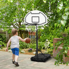 HOMCOM 51"-64" Height Adjustable Basketball Hoop Stand-Adjustable height means adults alike can get in on the fun