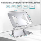 ShoppingAll Laptop Stand Riser for up to 17.3" Devices - Silver - 5 Pack-Ergonomic & Adjustable – 180° adjustable tilt and height range from 50mm–170mm to reduce neck and back strain.