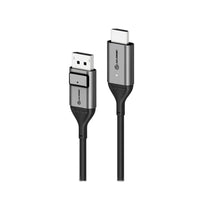 ALOGIC Ultra DisplayPort 1.4 to 4K HDMI Active Cable - 2m-Plug and Play - Active Chipset - The HDMI cable includes a built-in chipset to allow support for ACTIVE conversion. The ACTIVE cable will work with DisplayPort or DisplayPort outputs that are not capable of outputting DP++, such as a video card like AMD Eyefinity, it will also work with DP++ outputs. The cable is also Plug and Play, allowing for immediate use without driver or software installation