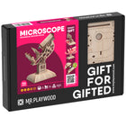 Mr.Playwood Microscope Mechanical Wooden 3D STEM Model - Set of 106-Wooden Puzzle with very high precision plywood pieces