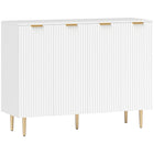 HOMCOM 47.2" L Sideboard Buffet Cabinet - White-2 double-door cabinet holds daily accessories and utensils