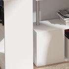 HOMCOM 55" L-Shaped Desk - White-Colour: White Wood Grain 