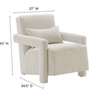 Modway Mirage Boucle Upholstered Armchair - Ivory-Boucle Upholstery