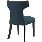 Modway Curve Fabric Dining Side Chair - Azure - 2 Pack-Elegant Tapered Legs