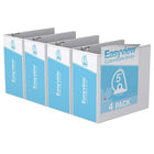 Davis Group Easyview Premium Binder - D Ring - Customizable - 5" - White - 4 Pack-3 Ring Binder