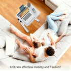 ShoppingAll Airlift Pneumatic Height Adjustable Sit-Stand Mobile Computer Cart - White-All hardware required for assembly are included in the package.