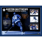 Auston Matthews Toronto Maple Leafs Photo Collage - Framed Print - 39" x 30"-Premium print framed