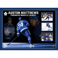 Auston Matthews Toronto Maple Leafs Photo Collage - Framed Print - 39" x 30"-Premium print framed