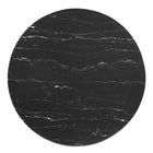 Modway Zinque 28" Artificial Marble Dining Table - Gold Black-Easy-to-Clean Surface