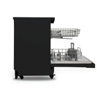 BLACK+DECKER 18" Portable Dishwasher - 8-Place Setting Capacity - 6 Wash Programs - Black-Hi Temp and Heated Dry options.