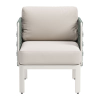 Zuo Bridgehampton ArmChair - White-Removable and washable cushion cover