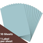 JAM Paper Full Page Labels - 8.5 x 11 Sticker Paper - Baby Blue - 2 Packs of 10 Labels-Blue