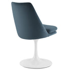 Modway Lippa Swivel Dining Performance Velvet Side Chair - White Cadet Blue-Assembly Required