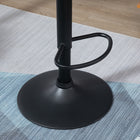 HOMCOM Adjustable Counter Height Fabric Bar Stools - Grey - 2 Pack-Indenting moulded seat serves up high style
