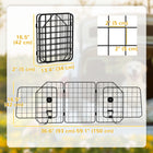 PawHut Adjustable Heavy-Duty Steel Wire Mesh Dog Car Barrier - Black-Separates rear seats from the trunk, ensuring safety during travel 