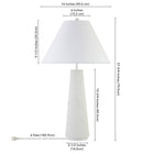 Hudson&Canal Ingalls 28" Tall Monochrome Table Lamp with Fabric Shade - Matte White/White-Clean with a soft, dry cloth and no harsh chemicals or abrasive cleaning materials