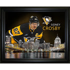 Sidney Crosby Penguins Skyline - Framed Print - 20" x 16"-Premium virtual frames