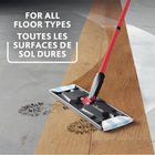 Vileda H2prO Flat Mop System-System includes H2prO dual-chamber mopping system, 4-piece adjustable handle and microfibre mop pad