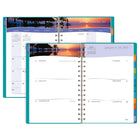 Mead 2027 Tropical Escape Weekly/Monthly Planner - 8-1/2" H x 5-1/2" W - Assorted Colours - Bilingual-Colourful tropical scenes on top portion of each page