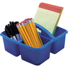 Teacher Created Resources Blue Plastic Storage Caddy - 6 Pack-Each caddy measures 9" L x 9-1/4" W x 5-1/4" H.