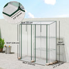 Outsunny Mini Greenhouse with 3 Shelves - 2 Roll-up Doors- A transparent plastic cover offers UV protection and water resistance while maximizing sunlight
 