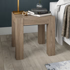 Hudson&Canal Langston 22"W Square Side Table - Antiqued Grey Oak-Finished in wood-look antiqued gray oak