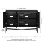 Hudson&Canal Brighton 48"W Buffet Table - Black Grain-8