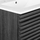 Modway Render 24" Wall-Mount Bathroom Vanity - Charcoal/White-8