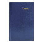 Blueline 2027 Daily Planner with Perfect Binding - 8" x 5" - Blue - Bilingual-Appointment schedule from 7:00 a.m. to 7:30 p.m. in 30-minute intervals, for full week