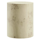 Modway Cosmos 16" Round Burl Wood Side Table - Bleached Burl-Modern, Nature-Inspired Design