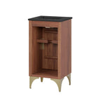 Modway Daylight 18" Bathroom Vanity - Black/Walnut-Spacious Storage