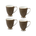 Maxwell & Williams Regency Black Footed Mug - 300 ml - 4 Pack-Made of Porcelain
