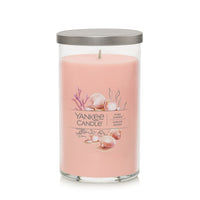Yankee Candle Pink Sands Signature Medium Pillar Candle-Pink Sands is the exotic island escape you've always dreamed of