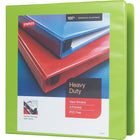 Staples Heavy-Duty View Binder with D-Rings - 2" - Chartreuse-One-Touch Rings open and close with ease