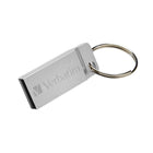 Verbatim Metal Executive 64 GB USB Flash Drive - Silver-Compatible with Windows 7 and higher, Mac OS X 10.1 and higher, Linux kernel 2.6 and higher