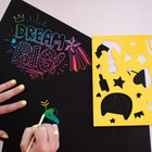 Art 101 Scratch Art Kit - 3 Pack-Three stencils included