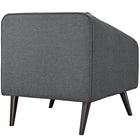 Modway Slide Upholstered Fabric Armchair - Grey-Non-Marking Foot Caps