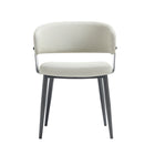 Manhattan Comfort Luce 22" Modern Textured Leatherette Upholstered Dining Chair - Oatmeal -Modern Dining Chair for Dining Room and Task Use