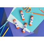 Elmer's BlooStick Buddies Glue Sticks - Disappearing Blue Glue Stick - Anti-Roll Cap - 6 g - 4 Pack-Anti-roll design prevents lost caps