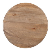 Zuo Goblet Coffee Table - Brown/White-Mango Wood round shape tabletop