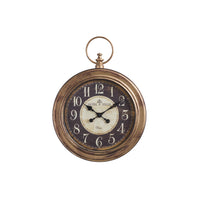 Monarch Specialties Clocks 18" Round Wall Clock - Antique Brown Traditional-Bring traditional charm to your home decor with this elegant 18" round wall clock with a durable, plastic frame in antique brown and a vintage, pocket-watch design